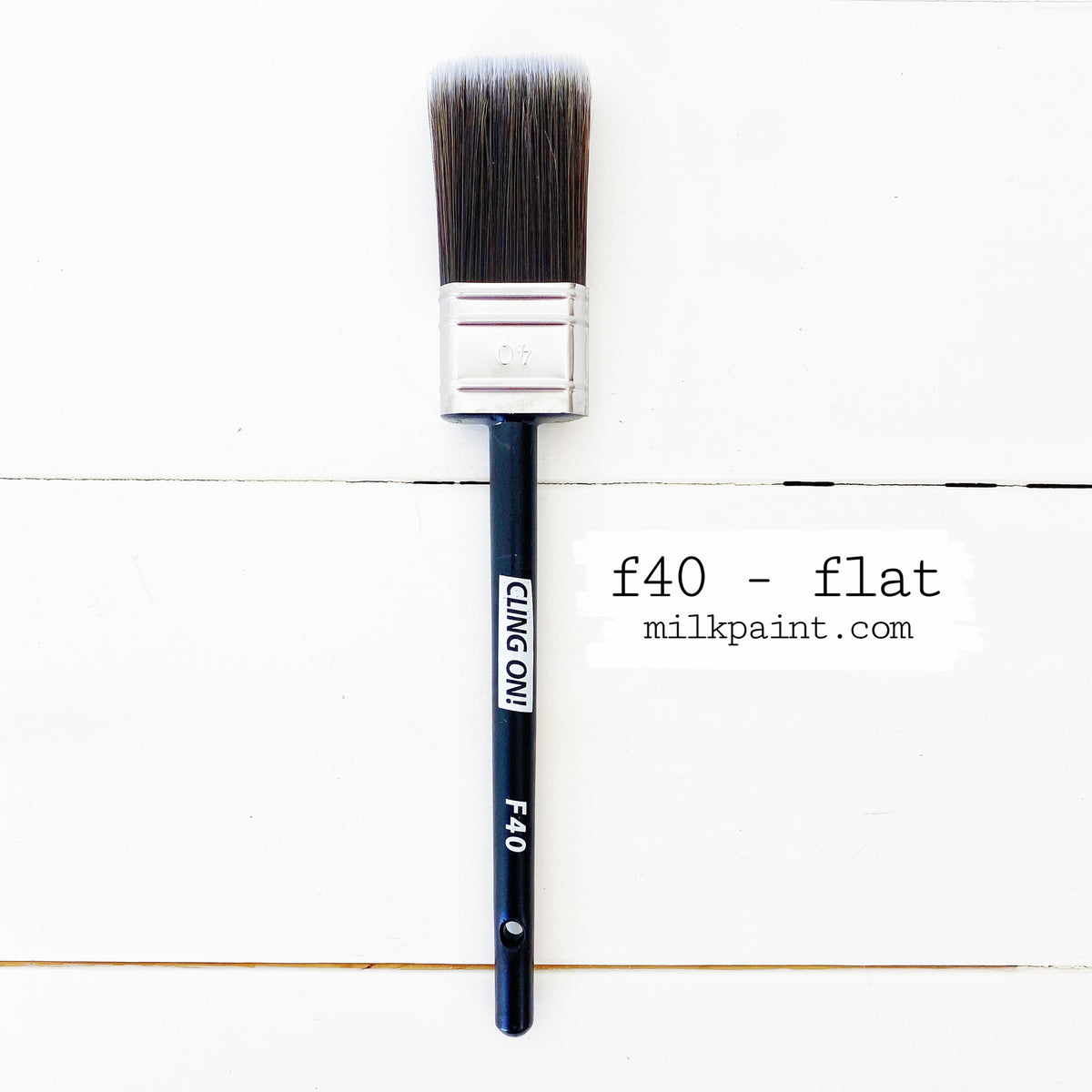 Cling On! FA40 Flat Angled Paint Brush – Premium Nylon Filament Brush For Chalk Paint, Furniture Upcycling, Self-Cleaning Design, Sharp Cutting-In, Durable & Shape-Retaining