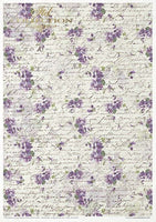 ITD Collection Rice Paper Pack Post Flower Post Violet