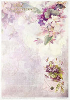 ITD Collection Rice Paper Pack Post Flower Post Violet