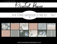 Watercolor Florals Digital Paper Kit