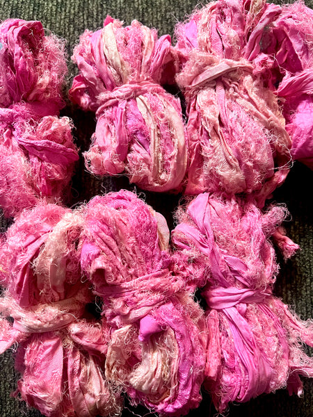 Bright Pink Sari Silk
