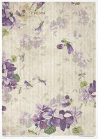 ITD Collection Rice Paper Pack Post Flower Post Violet