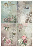 ITD Collection Rice Paper Pack of 11 A4 Vintage Style