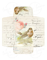 Bird Ephemera Tags and Envelopes Digital Paper Kit