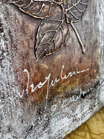 Copper leaf canvas art