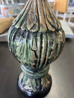 Black Green and Gold Wood Carved Decor