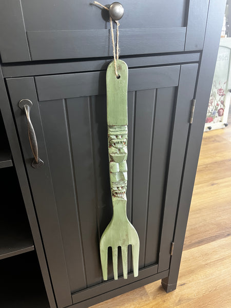 Large wooden fork