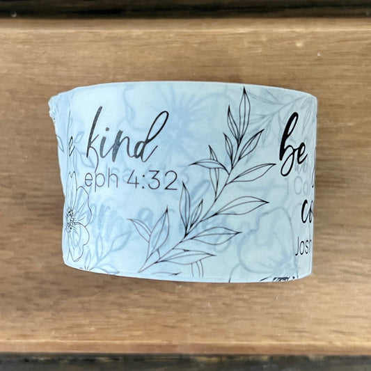 Black Florals  - 30mm Washi Tape