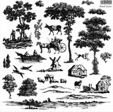 RURAL SCENES 12×12 IOD STAMP™