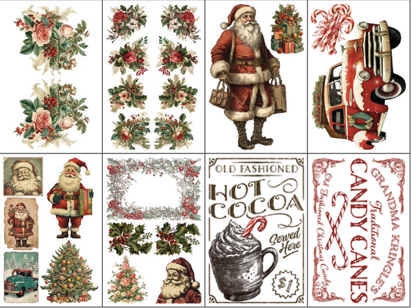 CANDY CANE COTTAGE TRANSFER, 8 PAGES, 8” X 12”, FULL COLOR