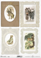 ITD Collection Snow Carriage Winter Rice Paper