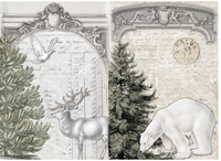 Roycycled Neutral Christmas Projects Blocks Decoupage Paper