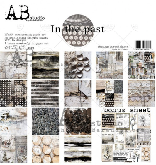 AB Studios In the Past Scrapbook Papers 12" x 12" 8 pgs