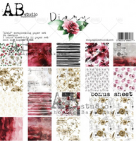 AB Studios Diary Scrapbook Papers 12" x 12" 8 pgs