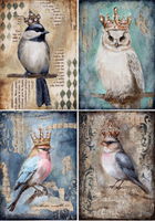 Decoupage Queen Teresa Rene Art The Four Birds Rice Paper