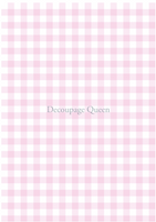 Decoupage Queen Pink Gingham Rice Paper