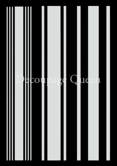 Decoupage Queen Grain Sack Stripes Stencil