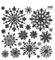 Vintage snowflakes 12x12 IOD Stamp
