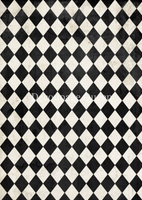 Decoupage Queen Rice Paper - Black and Ivory Harlequin- A4