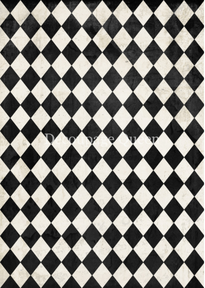 Vellum Paper - Black and Ivory Harlequin