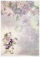 ITD Collection Rice Paper Pack Post Flower Post Violet