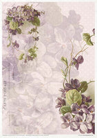 ITD Collection Rice Paper Pack Post Flower Post Violet