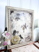 Sepia Blossom Mixed Media Art