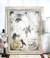 Sepia Blossom Mixed Media Art