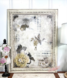 Sepia Blossom Mixed Media Art
