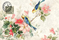 Blue Winged Birds Decoupage Tissue