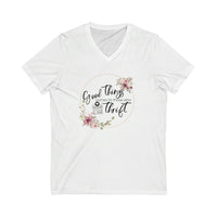 Good Things... Unisex Jersey Short Sleeve V-Neck Tee