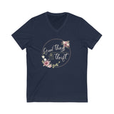 Good Things 2... Unisex Jersey Short Sleeve V-Neck Tee
