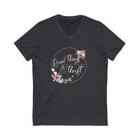 Good Things 2... Unisex Jersey Short Sleeve V-Neck Tee