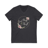 Good Things 2... Unisex Jersey Short Sleeve V-Neck Tee