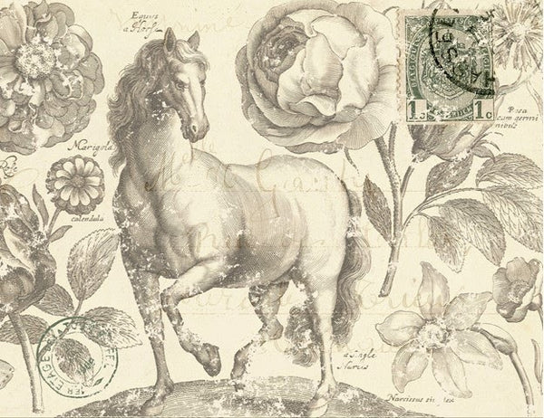 Botanical Equine Decoupage Tissue