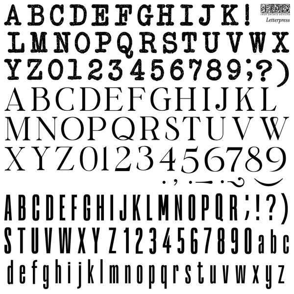 Letterpress 12x12 Decor Stamp