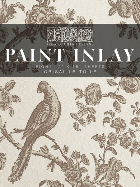 Grisalle Toile Inlay 8 Sheet - 12x16 Pad