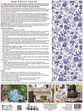 Indigo Floral Inlay 8 Sheet - 12x16 Pad