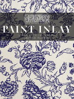 Indigo Floral Inlay 8 Sheet - 12x16 Pad