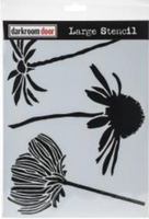 Darkroom Door Stencil 9"X12"  Carved Flowers