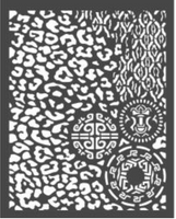 Stamperia Stencil 7.87"X9.84" Animalier W/Tribals, Amazonia