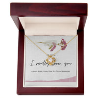 Love Knot Necklace (White or Yellow Gold)
