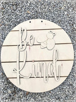 Wooden Door Hanger Be Kind Unfinished Circle