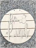 Wooden Door Hanger Be Kind Unfinished Circle