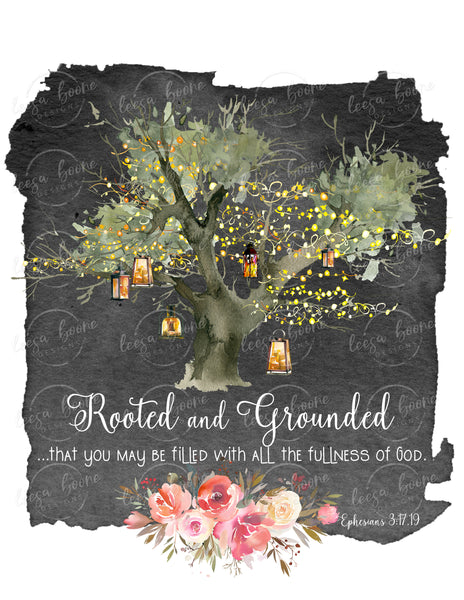 Dreamy Rooted & Grounded Watercolor Digital Paper
