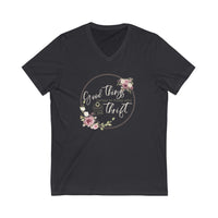 Good Things 2... Unisex Jersey Short Sleeve V-Neck Tee