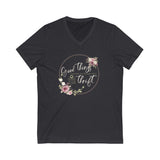 Good Things 2... Unisex Jersey Short Sleeve V-Neck Tee