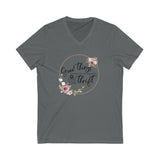 Good Things... Unisex Jersey Short Sleeve V-Neck Tee