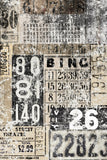 Grunge Number Collage Decoupage Tissue