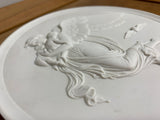 Royal Copenhagen Porcelain White Bisque Night Angel Plaque 6"